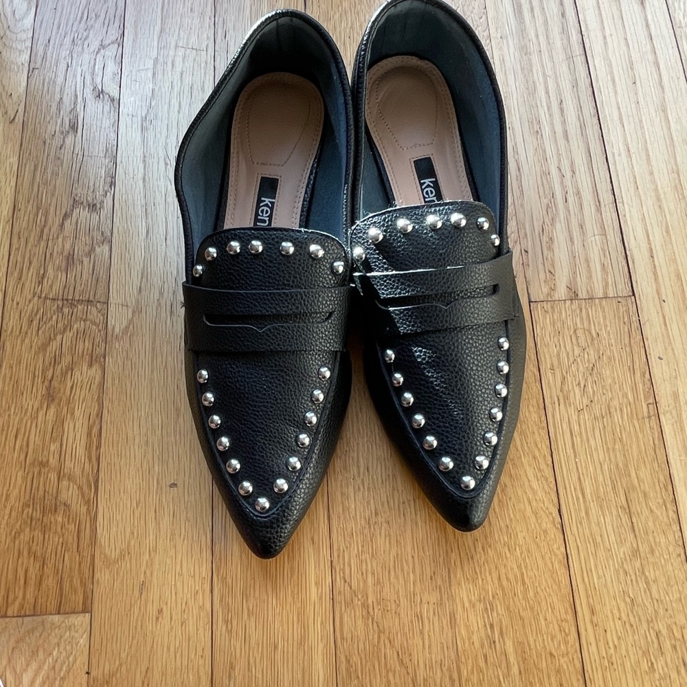 Kenzie Studded Black Loafers Size 8.5